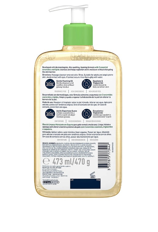 Cerave Limpiador en Aceite espumoso 473 ml