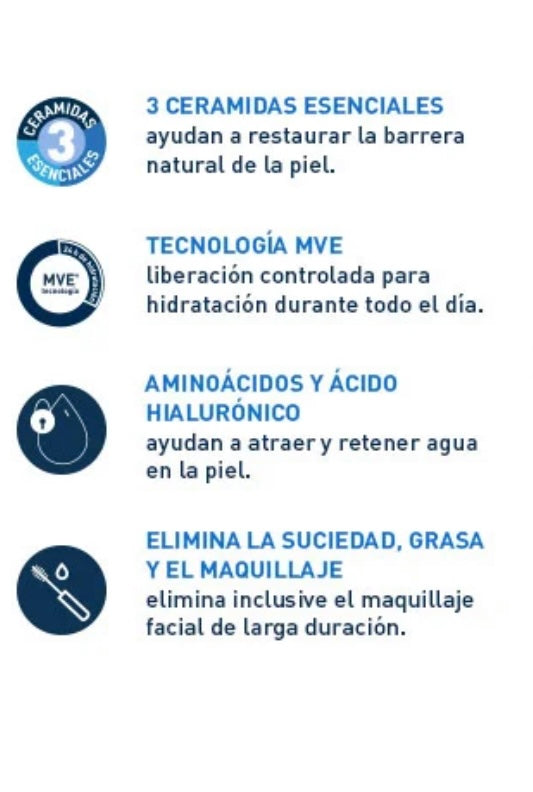 Cerave crema-Espuma Hidratante limpiadora 236 ml