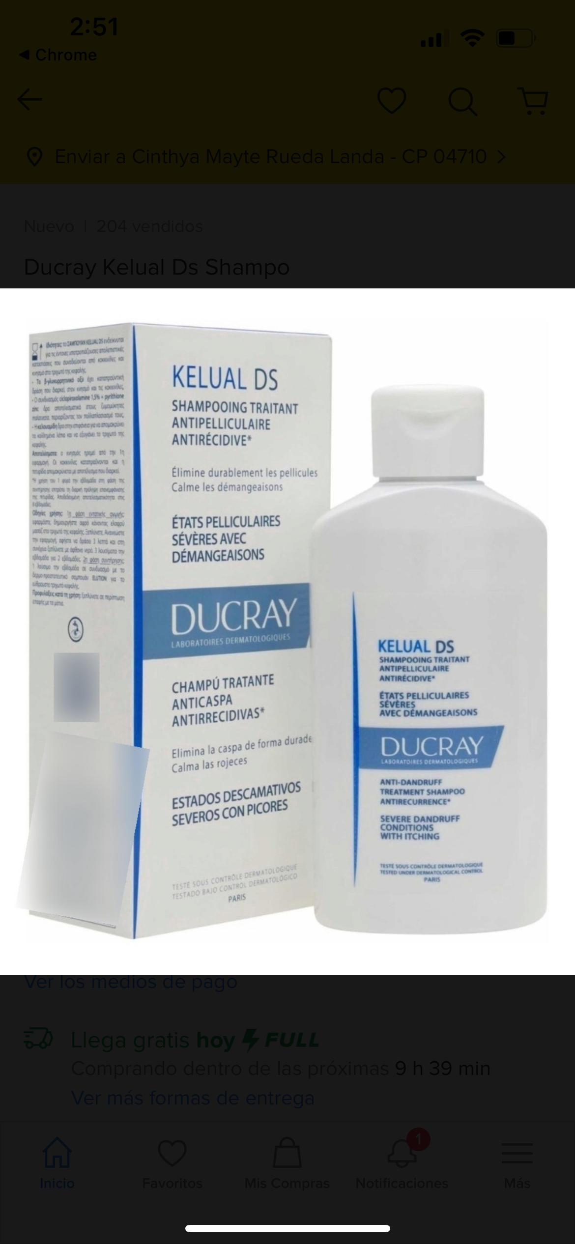 PIERRE FABRE Ducray Kelual DS Shampoo para Caspa Severa 100 mL