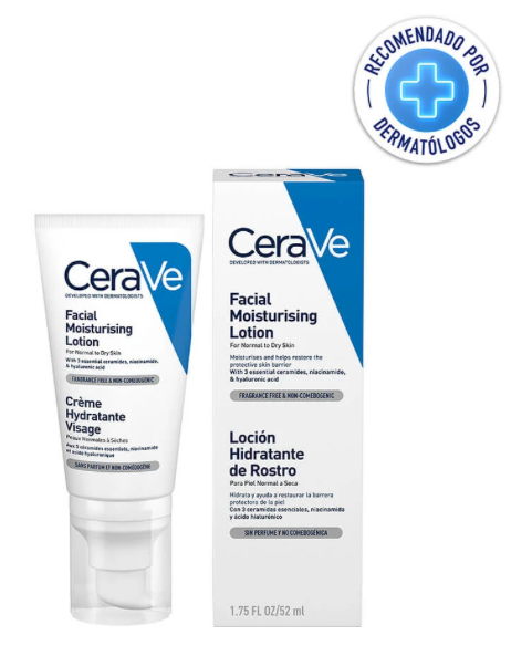 Cerave Loción hidratante de rostro Para Piel Normal A Seca 52ml