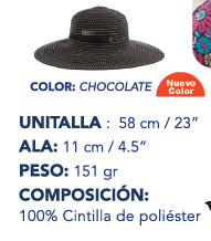 Sombrero MONACO  DRSDC20 Cafe Dama