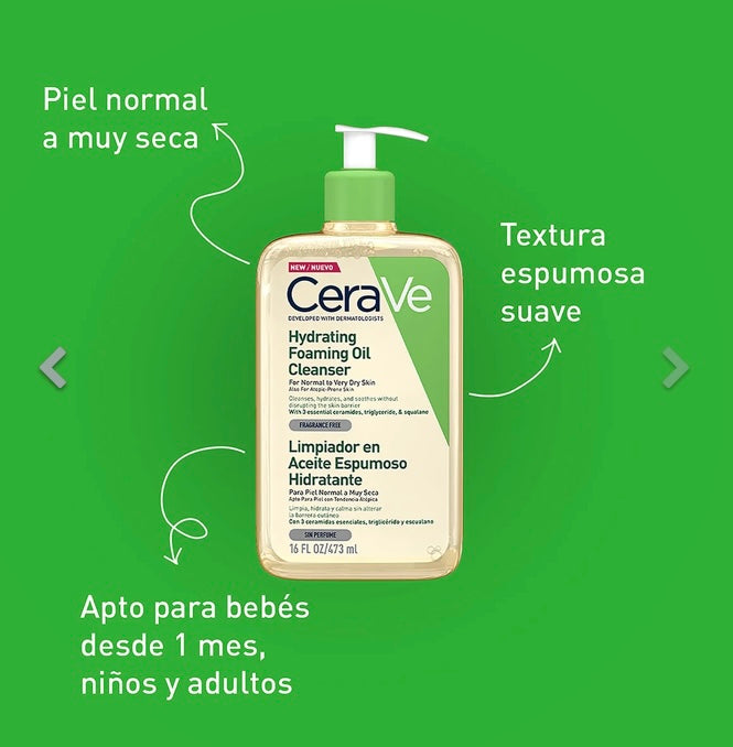 Cerave Limpiador en Aceite espumoso 473 ml